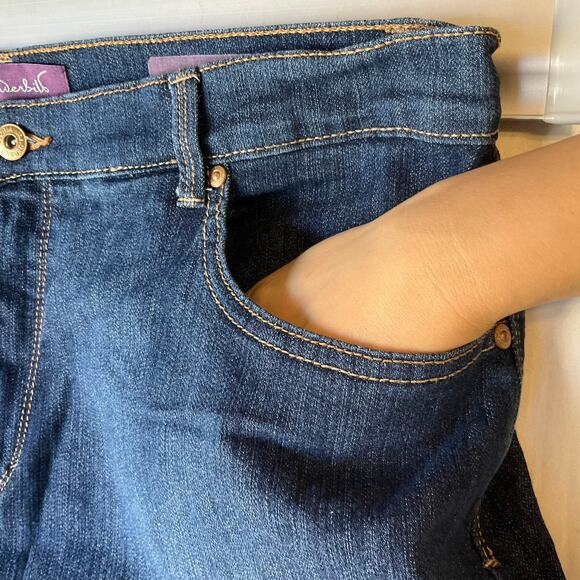 Gloria Vanderbilt Women Amanda Jeans size 18 Missy Blue MidRise Slim Fit Stretch - Picture 7 of 11